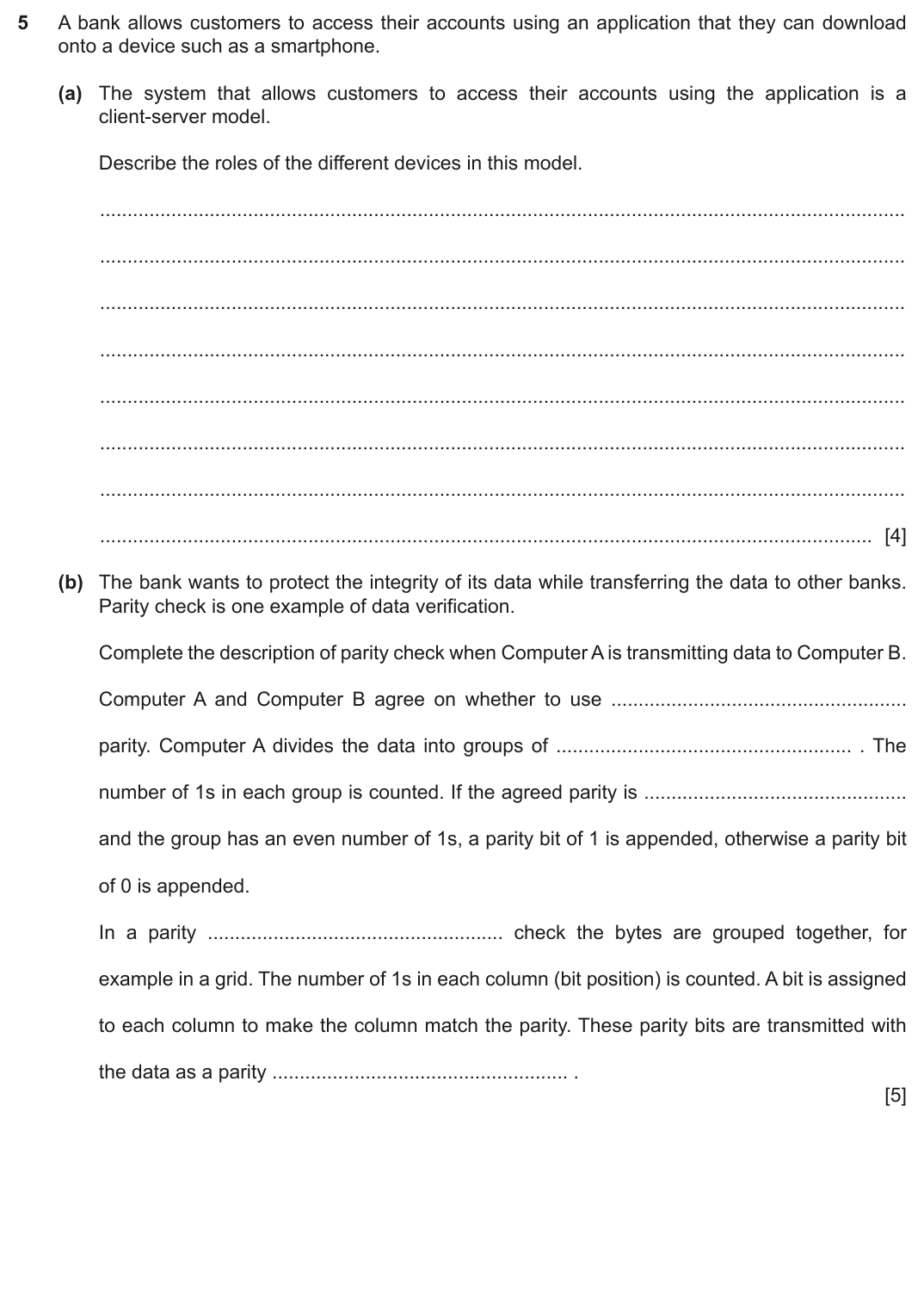 Question 5 — page 1