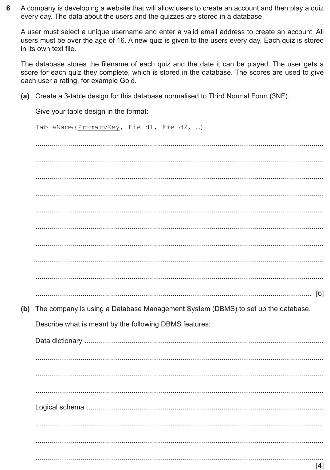 Question 6 — page 1