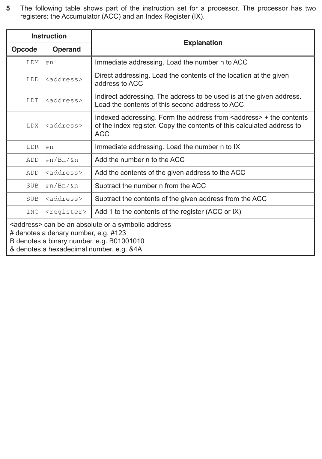 Question 5 — page 1