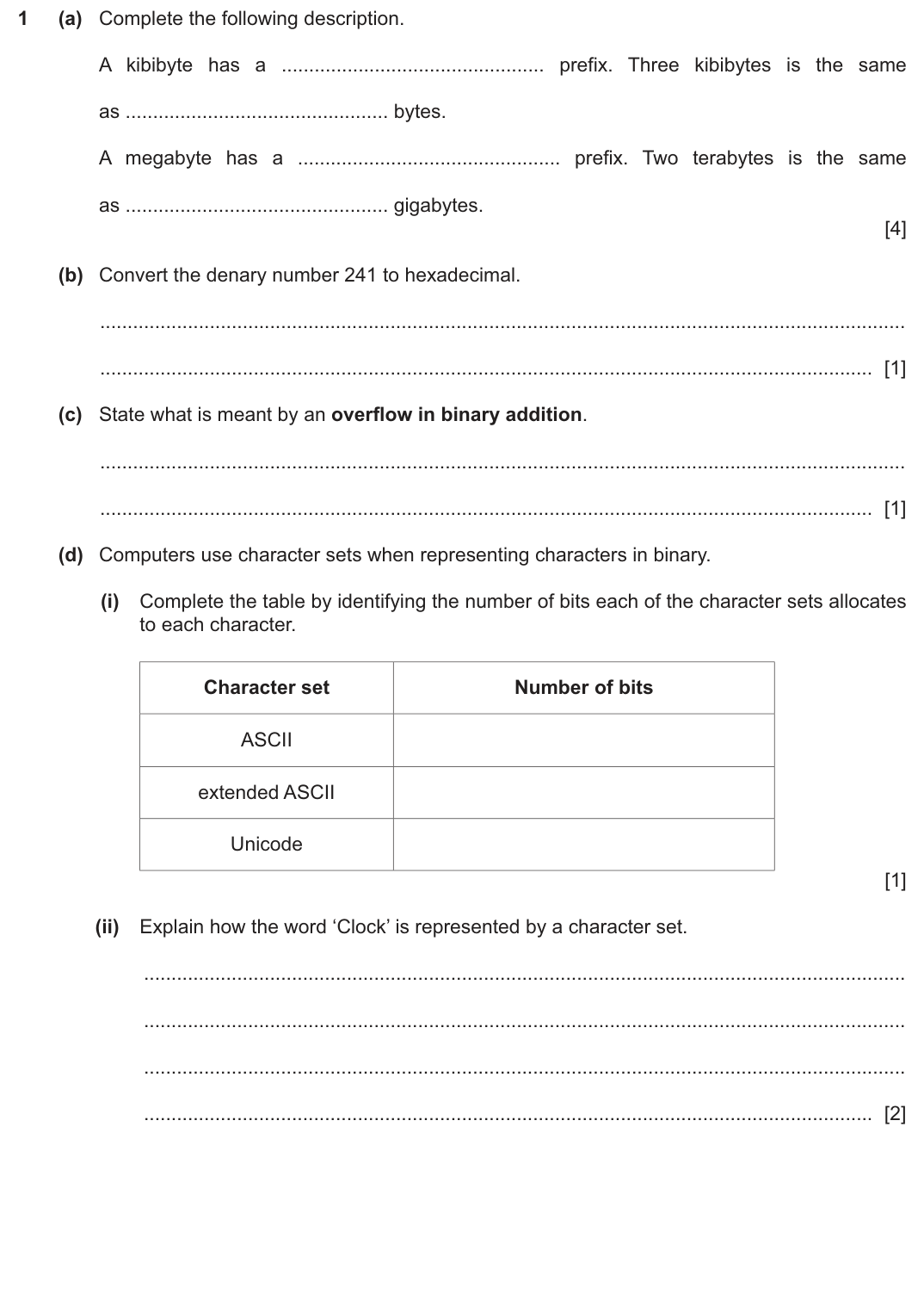 Question 1 — page 1