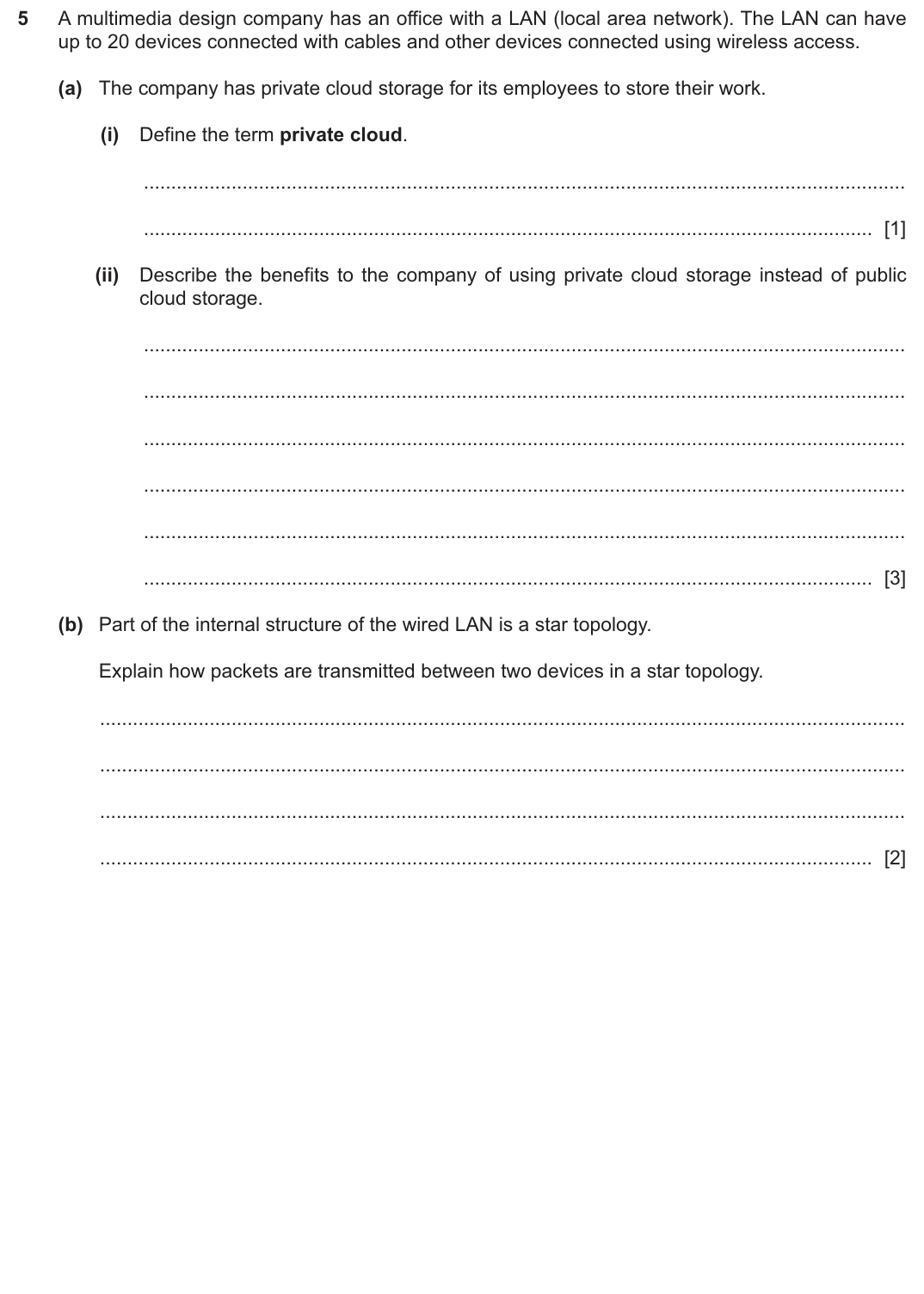 Question 5 — page 1