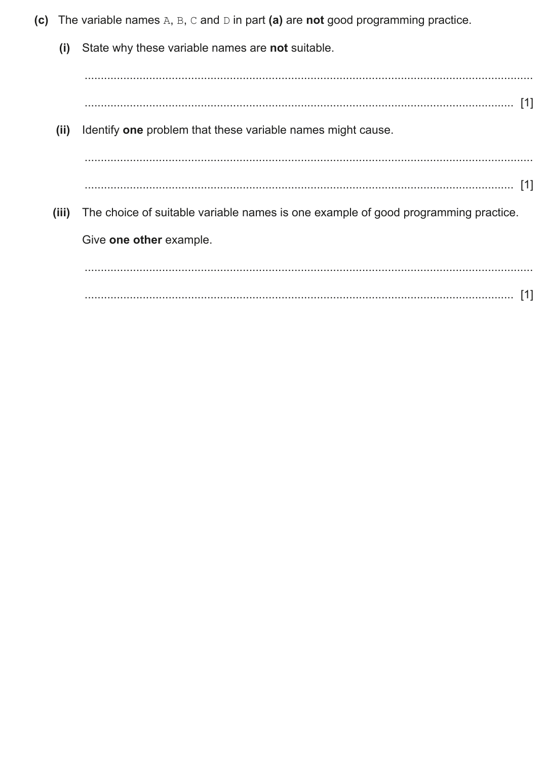 Question 1 — page 2