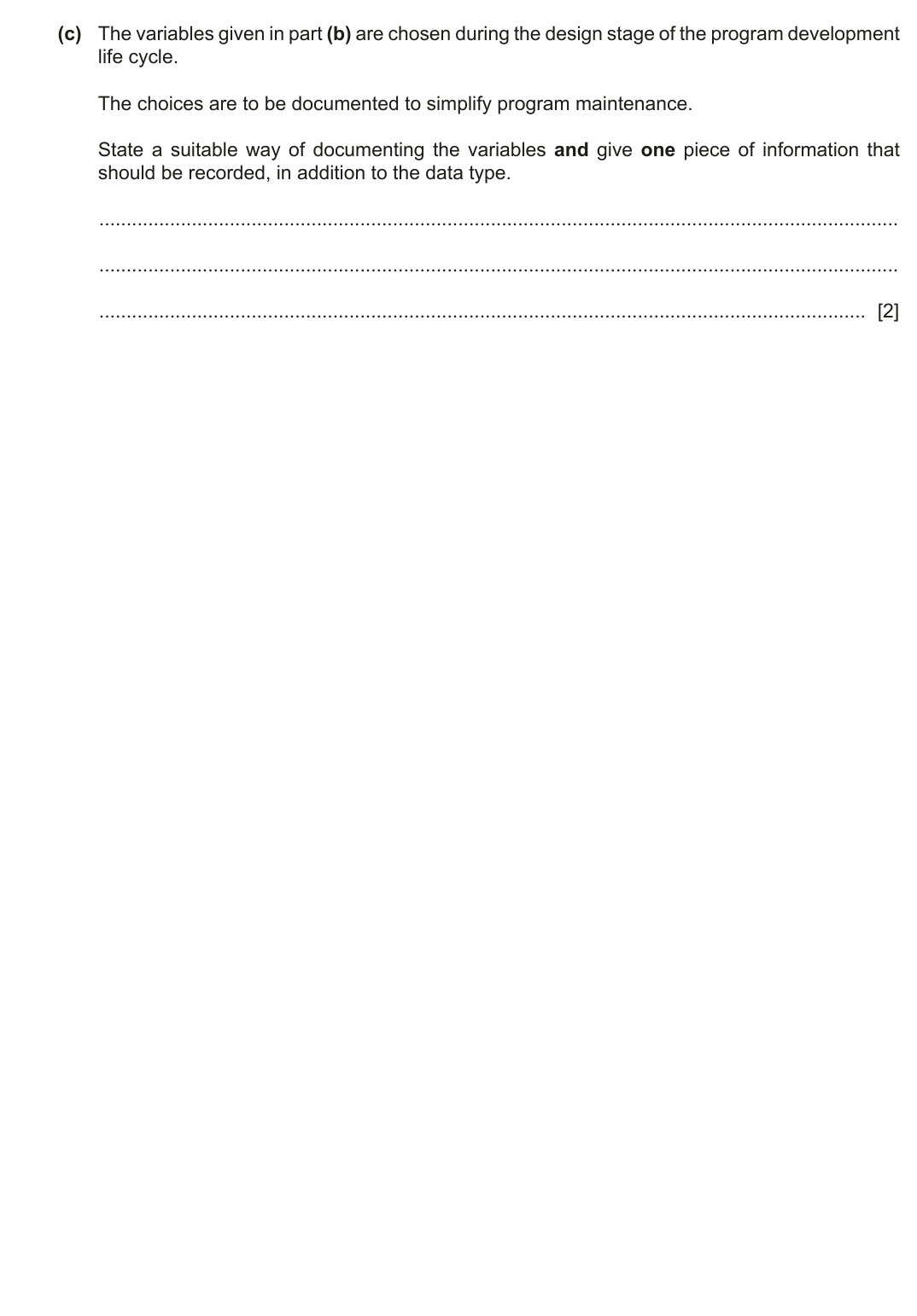 Question 1 — page 2