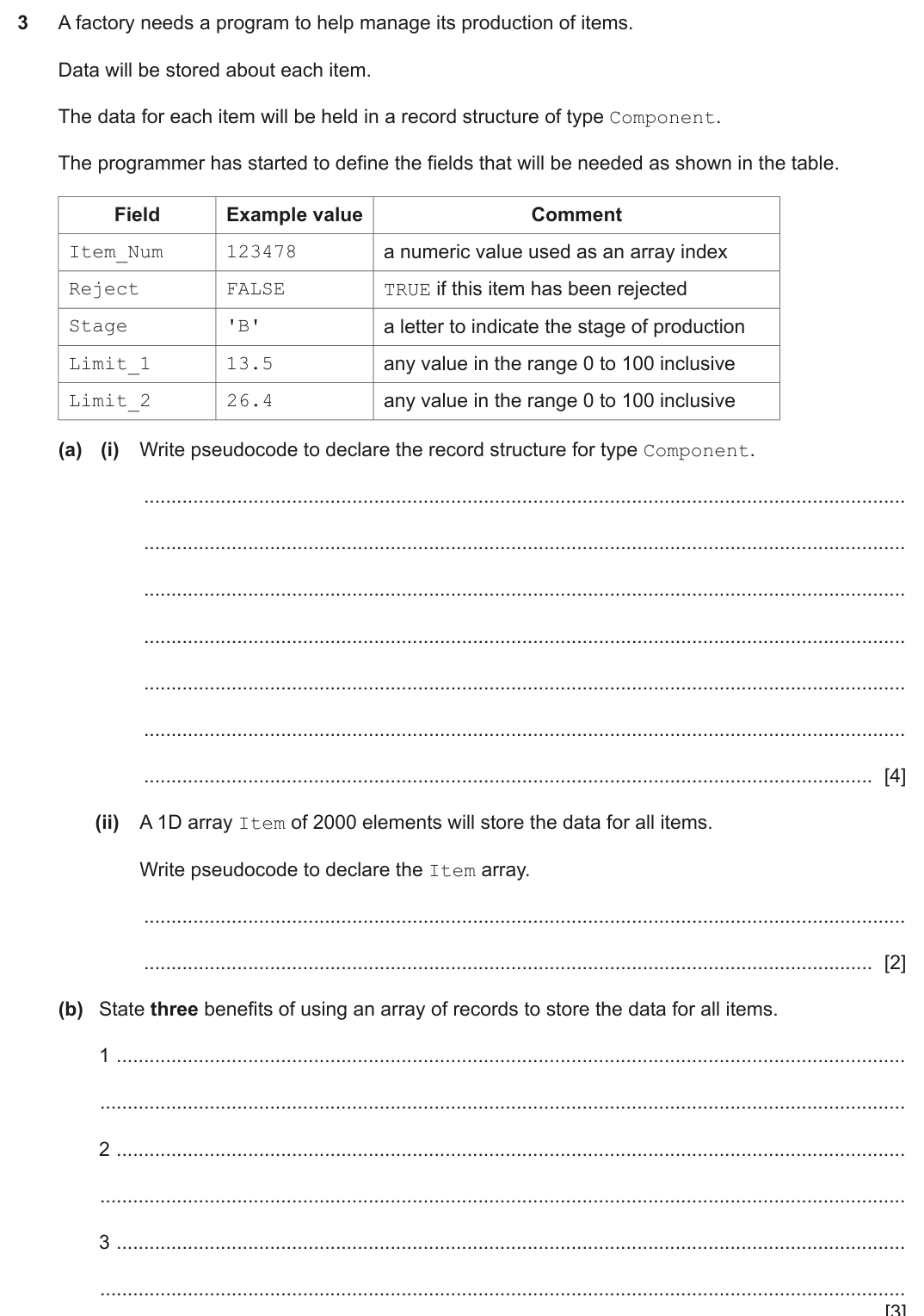 Question 3 — page 1