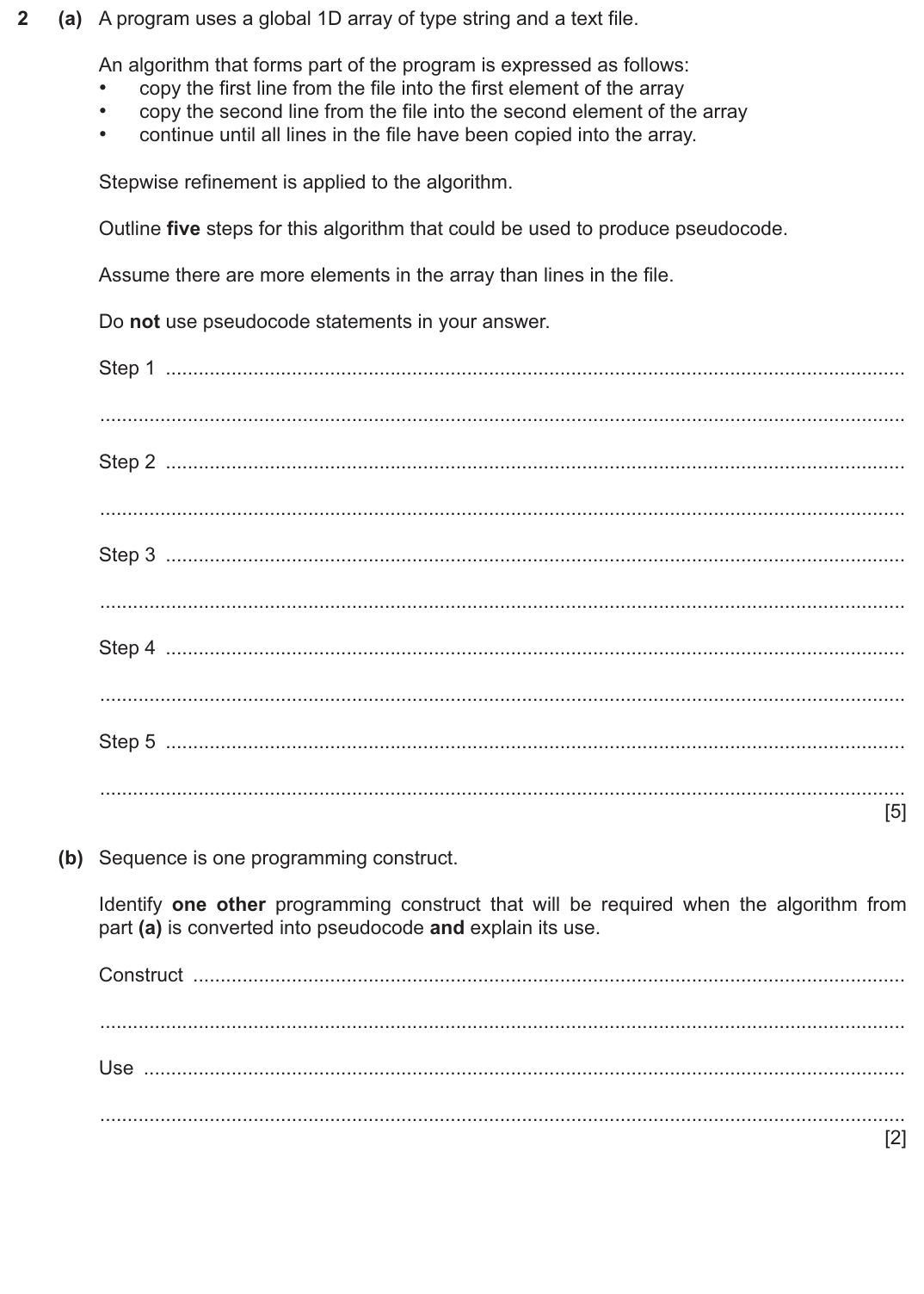 Question 2 — page 1