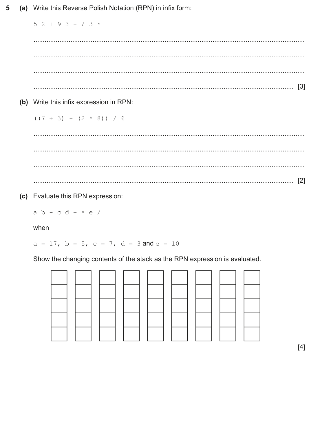 Question 5 — page 1