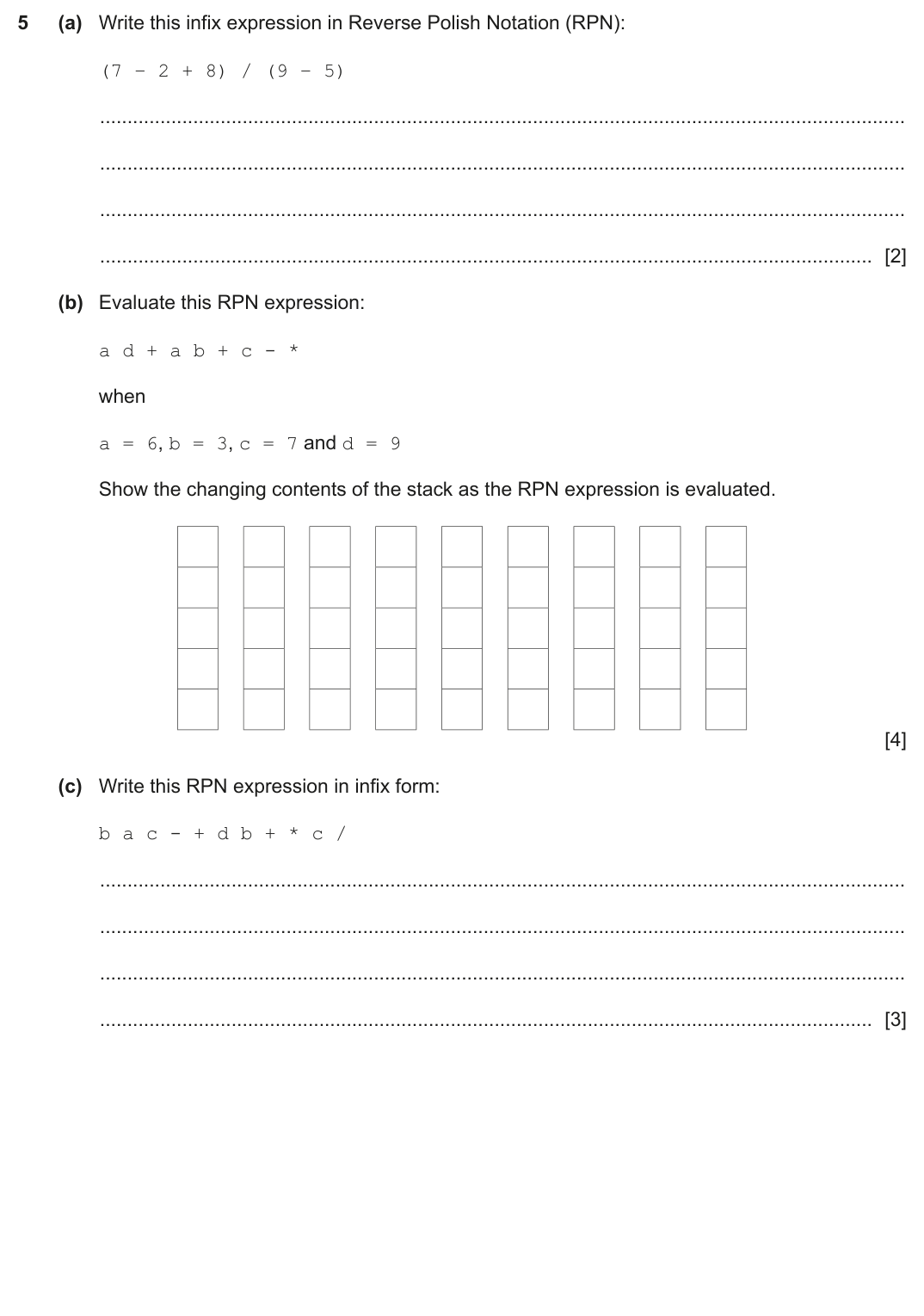 Question 5 — page 1