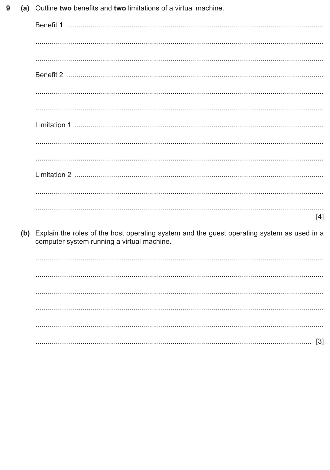 Question 9 — page 1