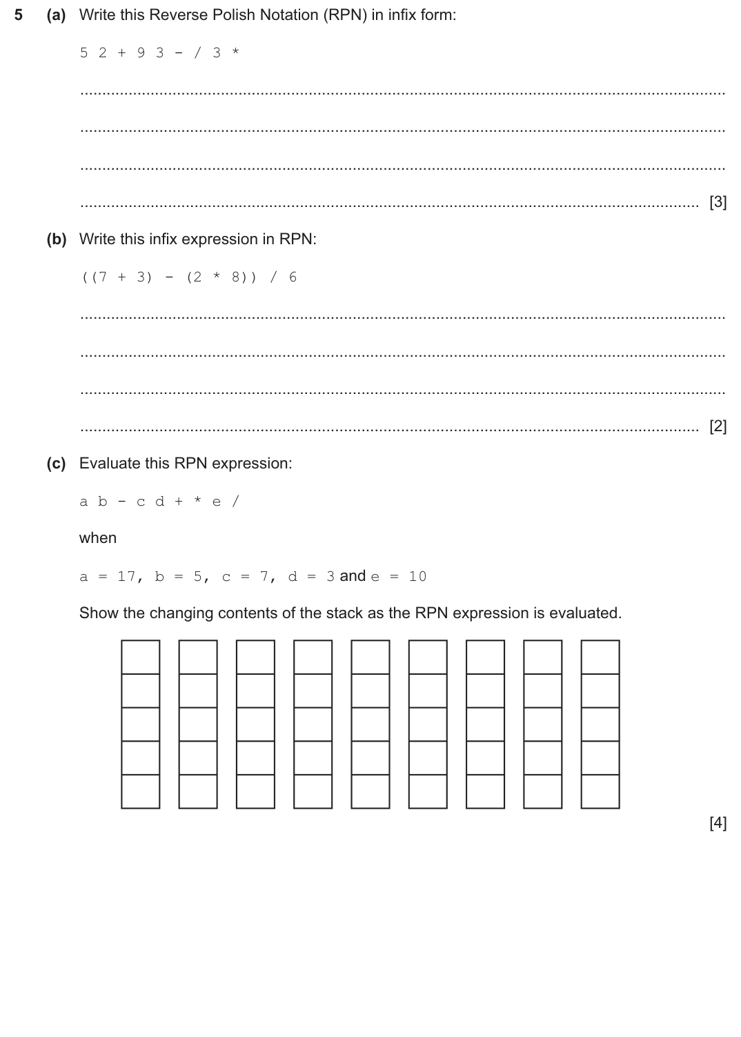 Question 5 — page 1