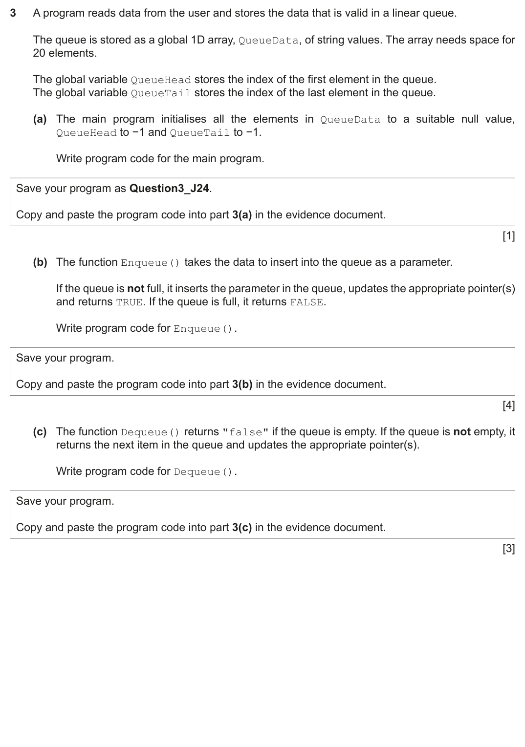 Question 3 — page 1