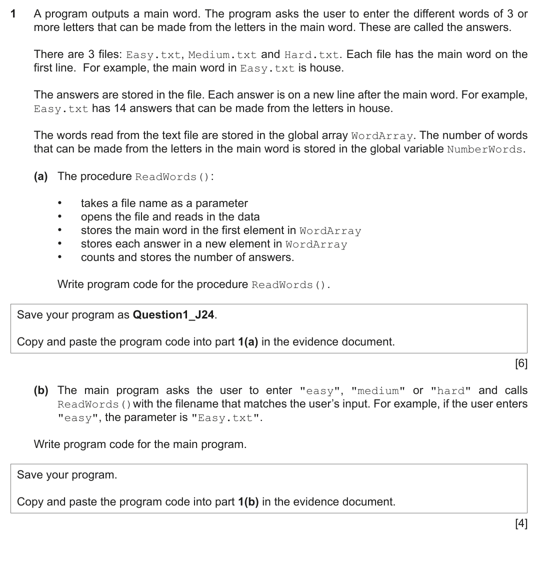 Question 1 — page 1