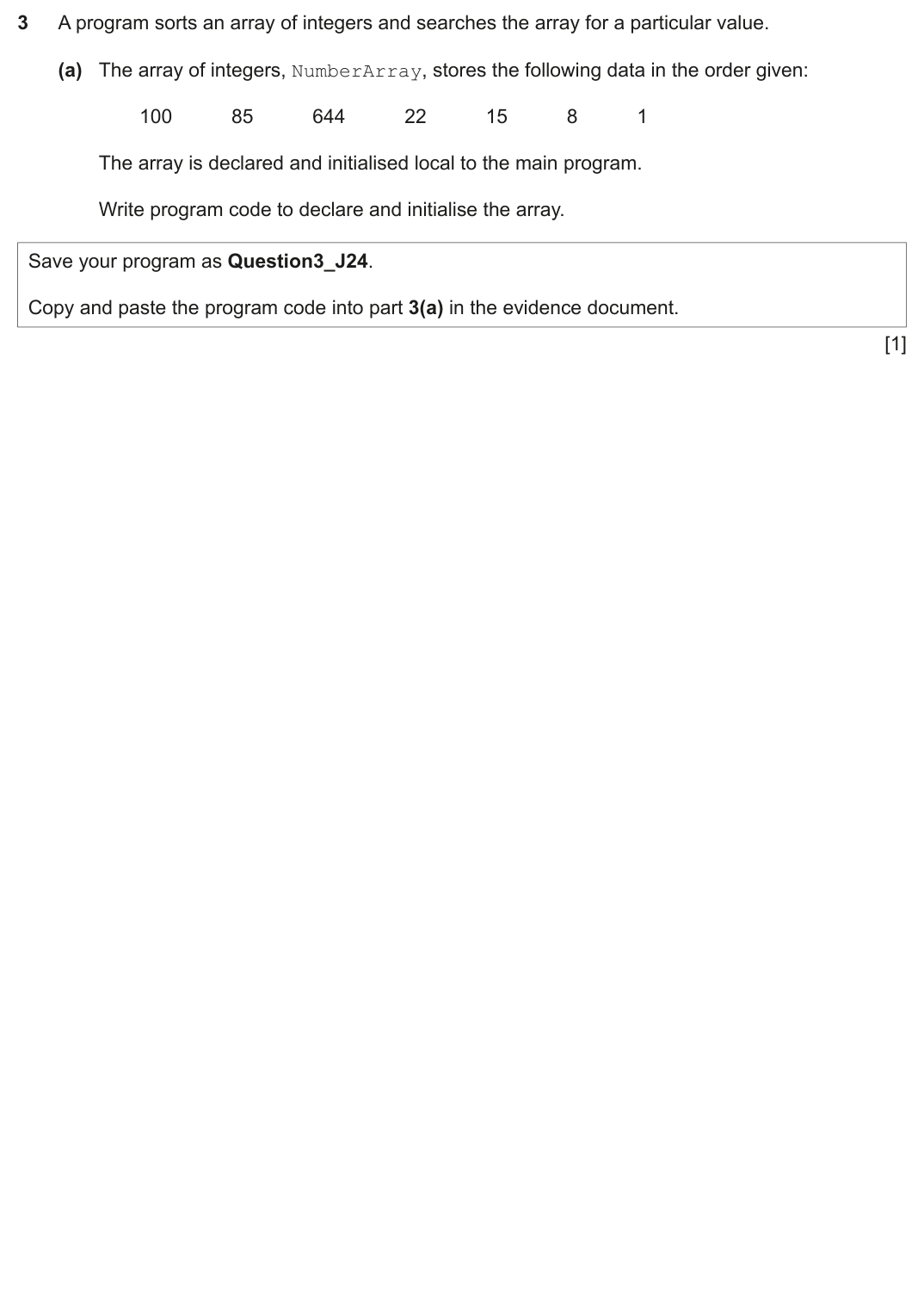 Question 3 — page 1